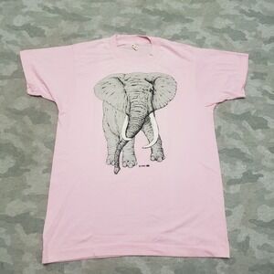 Vintage Screen Stars Top‎ Womens Medium Pink Short Sleeve Single stitch Nature